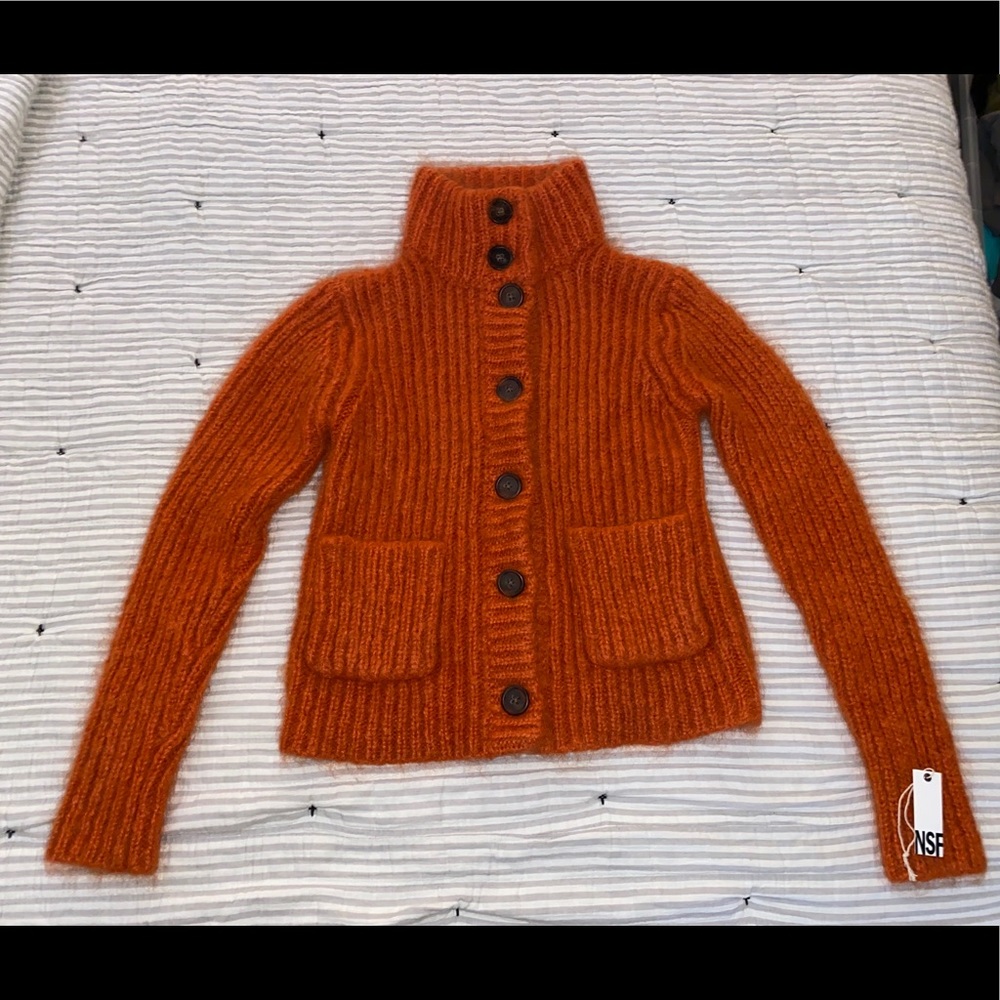 NSF Mohair Blend Cardigan Sweater